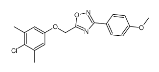 5-[(4-chloro-3,5-dimethylphenoxy)methyl]-3-(4-methoxyphenyl)-1,2,4-oxadiazole结构式