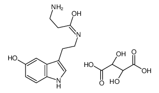 3-amino-N-[2-(5-hydroxy-1H-indol-3-yl)ethyl]propanamide,(2R,3R)-2,3-dihydroxybutanedioic acid Structure