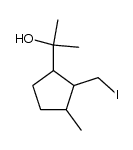 2-(2-(iodomethyl)-3-methylcyclopentyl)propan-2-ol Structure