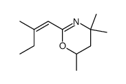 4,4,6-trimethyl-2-(2-methyl-but-1-enyl)-5,6-dihydro-4H-[1,3]oxazine Structure