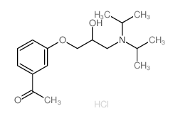 Ethanone,1-[3-[3-[bis(1-methylethyl)amino]-2-hydroxypropoxy]phenyl]-, hydrochloride(1:1)结构式