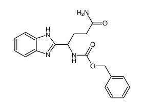 4-(1H-benzoimidazol-2-yl)-4-benzyloxycarbonylamino-butyramide结构式