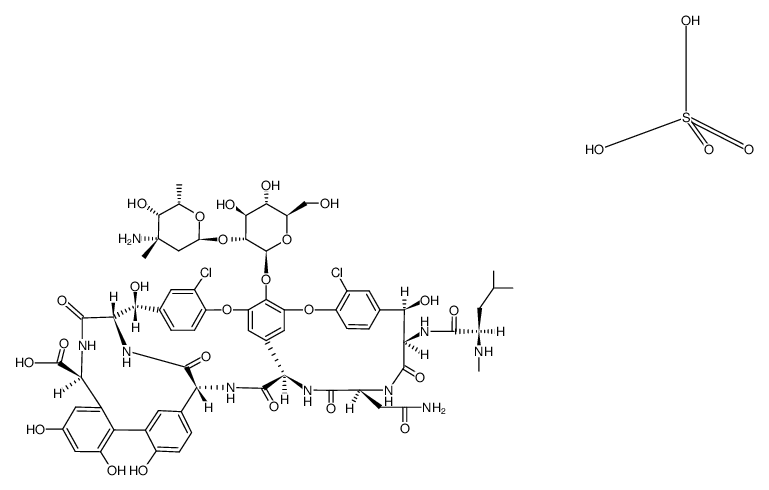 vancomycin, sulfate结构式