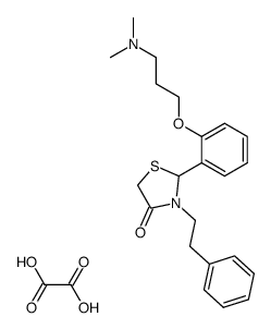 2-[2-[3-(dimethylamino)propoxy]phenyl]-3-(2-phenylethyl)-4-thiazolidinone, oxalate salt Structure