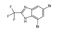 4,6-dibromo-2-(trifluoromethyl)-1H-benzimidazole结构式