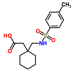 [1-({[(4-Methylphenyl)sulfonyl]amino}methyl)-cyclohexyl]acetic acid结构式