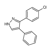 3-(4-chloro-phenyl)-4-phenyl-1(2)H-pyrazole结构式