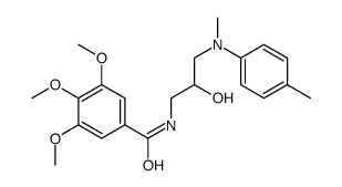 N-(2-Hydroxy-3-(methyl(4-methylphenyl)amino)propyl)-3,4,5-trimethoxybe nzamide结构式