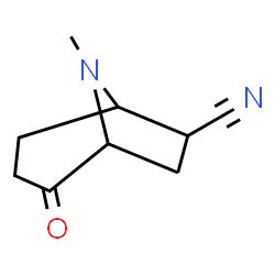 8-Azabicyclo[3.2.1]octane-6-carbonitrile,8-methyl-2-oxo-,endo-(9CI) structure