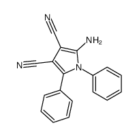 2-amino-1,5-diphenylpyrrole-3,4-dicarbonitrile Structure