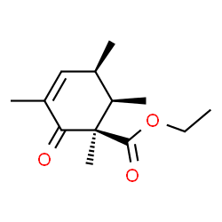 3-Cyclohexene-1-carboxylicacid,1,3,5,6-tetramethyl-2-oxo-,ethylester,(1R,5R,6R)-(9CI) structure