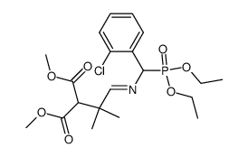 dimethyl 2-((E)-2-{[(2-chlorophenyl)(diethoxyphosphoryl)methyl]imino}-1,1-dimethylethyl)malonate Structure