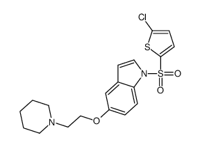 1-(5-chlorothiophen-2-yl)sulfonyl-5-(2-piperidin-1-ylethoxy)indole Structure