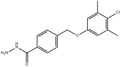 4-((4-氯-3,5-二甲基苯氧基)甲基)苯甲酰肼结构式