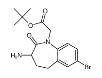 1-t-butyloxycarbonylmethyl-7-bromo-3-amino-2,3,4,5-tetrahydro-1H-[1]benzazepin-2-one Structure