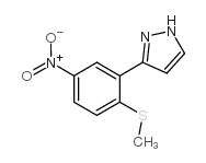 3-[2-(METHYLTHIO)-5-NITROPHENYL]-1H-PYRAZOLE structure