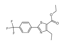 4-ethyl-2-(4-trifluoromethyl-phenyl)thiazole-5-carboxylic acid ethyl ester结构式