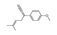 1-(1-diazo-4-methylpent-3-en-1-yl)-4-methoxybenzene结构式