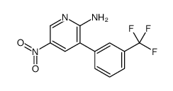 5-nitro-3-[3-(trifluoromethyl)phenyl]pyridin-2-amine结构式