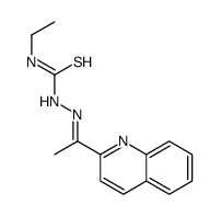 1-ethyl-3-(1-quinolin-2-ylethylideneamino)thiourea Structure