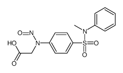 2-[4-[methyl(phenyl)sulfamoyl]-N-nitrosoanilino]acetic acid结构式