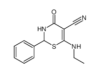 5-cyano-6-ethylamino-2-phenyl-2,3-dihydro-1,3-thiazin-4(1H)-one Structure