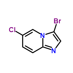 3-溴-6-氯咪唑并[1,2-a]吡啶结构式