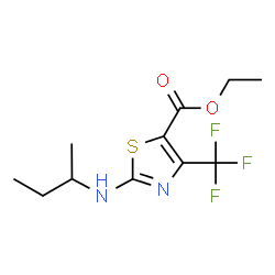 Ethyl 2-(sec-butylamino)-4-(trifluoromethyl)-1,3-thiazole-5-carboxylate结构式