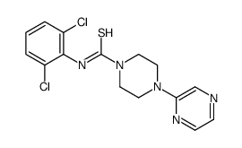 N-(2,6-dichlorophenyl)-4-pyrazin-2-ylpiperazine-1-carbothioamide结构式