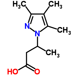 3-(3,4,5-Trimethyl-1H-pyrazol-1-yl)butanoic acid Structure