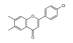 2-(4-chlorophenyl)-6,7-dimethylchromen-4-one Structure