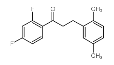 2',4'-DIFLUORO-3-(2,5-DIMETHYLPHENYL)PROPIOPHENONE结构式