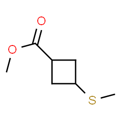 Cyclobutanecarboxylic acid, 3-(methylthio)-, methyl ester, trans- (9CI) structure