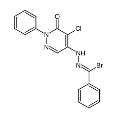 2-phenyl-5-((α-bromobenzylidene)hydrazino)-4-chloro-3(2H)-pyridazinone Structure