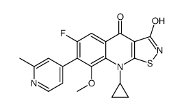 9-cyclopropyl-6-fluoro-8-methoxy-7-(2-methylpyridin-4-yl)-[1,2]thiazolo[5,4-b]quinoline-3,4-dione结构式