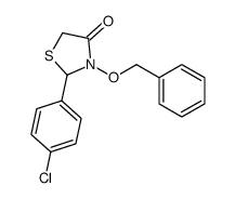 2-(4-chlorophenyl)-3-phenylmethoxy-1,3-thiazolidin-4-one Structure