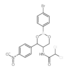 Acetamide,N-[2-(4-bromophenyl)-4-(4-nitrophenyl)-1,3,2-dioxaborinan-5-yl]-2,2-dichloro-结构式