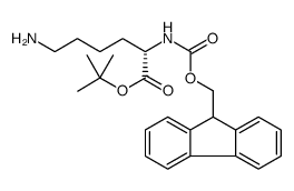 L-Lysine, N2-[(9H-fluoren-9-ylmethoxy)carbonyl]-, 1,1-dimethylethyl ester Structure