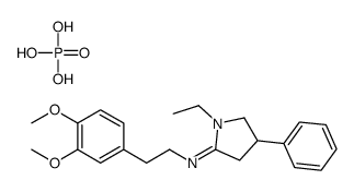 N-[2-(3,4-dimethoxyphenyl)ethyl]-1-ethyl-4-phenylpyrrolidin-2-imine,phosphoric acid Structure