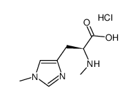 N-α,N-1(τ)-dimethyl-L-histidine hydrochloride结构式