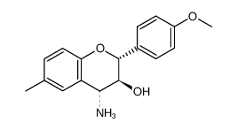 4ξ-Amino-3-hydroxy-4'-methoxy-6-methyl-2,3-trans-flavan Structure