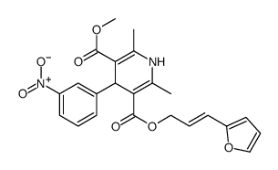 5-O-[(E)-3-(furan-2-yl)prop-2-enyl] 3-O-methyl 2,6-dimethyl-4-(3-nitrophenyl)-1,4-dihydropyridine-3,5-dicarboxylate Structure