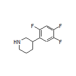 3-(2,4,5-三氟苯基)哌啶结构式