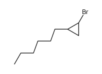 1-Bromo-2-hexylcyclopropane结构式