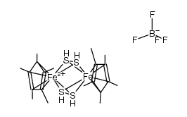 {(C5Me5)2Fe2S4}{BF4}2结构式