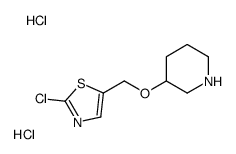 2-chloro-5-(piperidin-3-yloxymethyl)-1,3-thiazole,dihydrochloride Structure