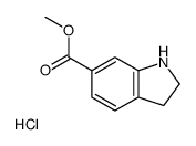 二氢吲哚-6-甲酸甲酯盐酸盐结构式