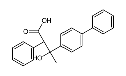 beta-Hydroxy-beta-methyl-alpha-phenyl-(1,1'-biphenyl)-4-propanoic acid, (R',R')-DL-结构式