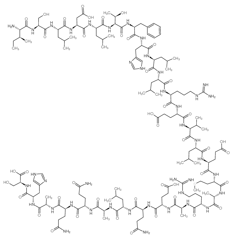 ILE-SER-LEU-ASP-LEU-THR-PHE-HIS-LEU-LEU-ARG-GLU-VAL-LEU-GLU-MET-ALA-ARG-ALA-GLU-GLN-LEU-ALA-GLN-GLN-ALA-HIS-SER结构式