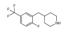 4-(2-fluoro-5-trifluoromethyl-benzyl)-piperidine结构式